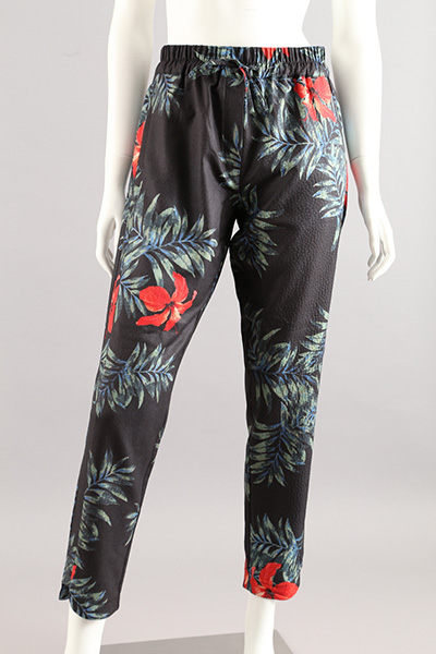 Ladies Polyester Print Trousers