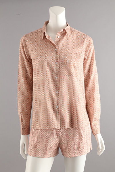 Ladies Cotton Print Shirt+ Polyester Shorts