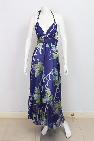 Ladies Polyester Viscose Print Dress