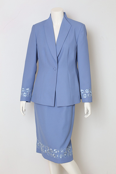 Ladies Polyester with Embroidery Suit