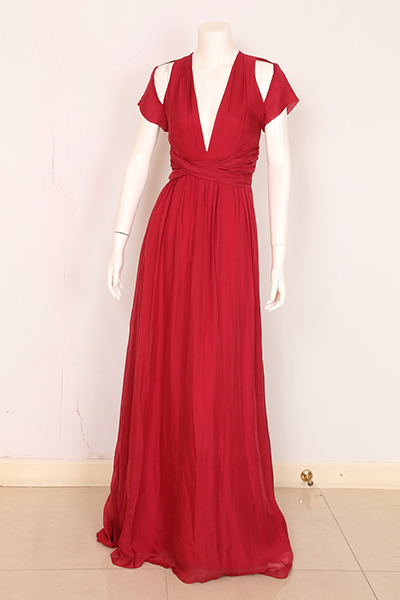 Ladies Silk Chiffon Evening Dress