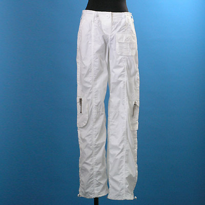 Ladies Cotton Woven Trousers With Detailed Pocket