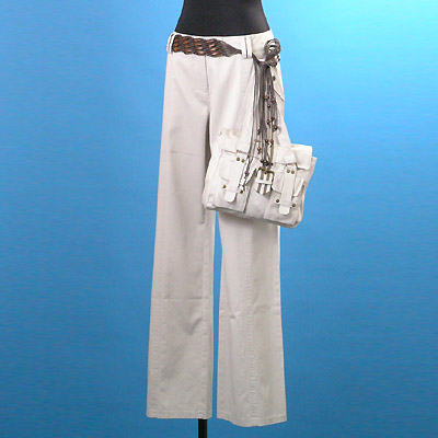 Ladies 100% Cotton Woven Trousers+Watching Bag