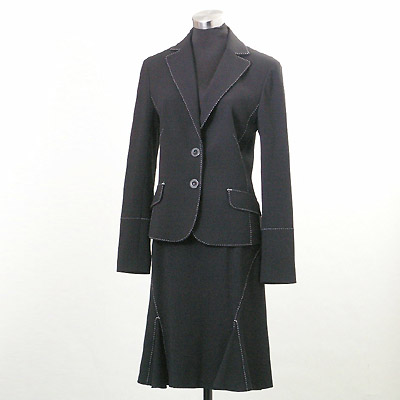 Ladies' Polyester Elastane Jacket + Skirt Woven Suit