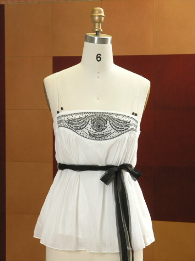 Ladies embroidery chest top