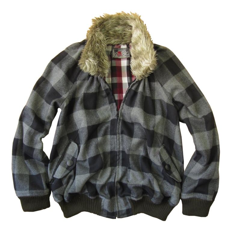 Ladies' Flannel Jacket W/ Fur Collar