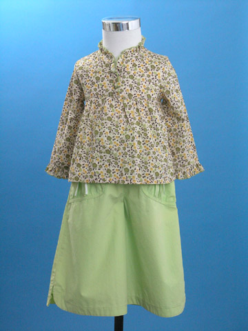 Girls' Printed Blouse & Trousers