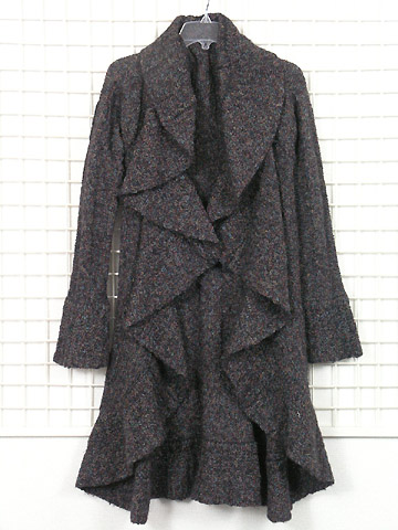 Ladies Sweater Ruffle with cable coat