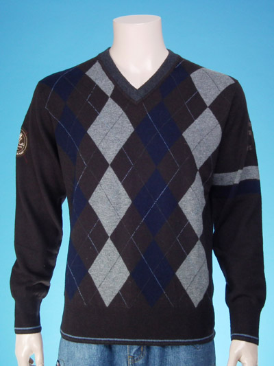 Man's Intarsia Pullover
