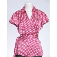 Printed Stretch charmeuse top