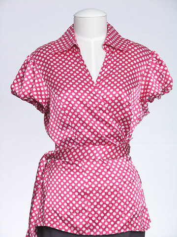 Printed Stretch charmeuse top