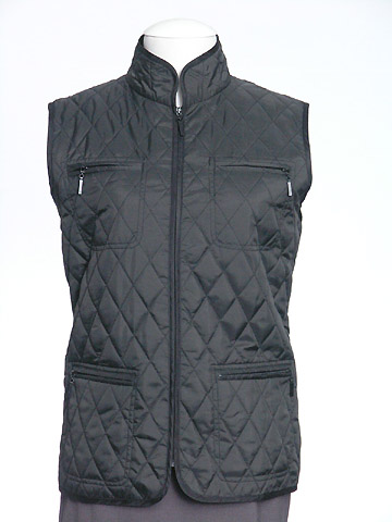 Quilted woven vest
