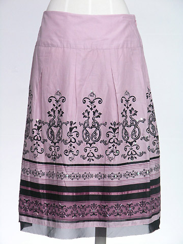 Printed woven Skirt with beading