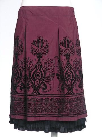 Flocking woven skirt