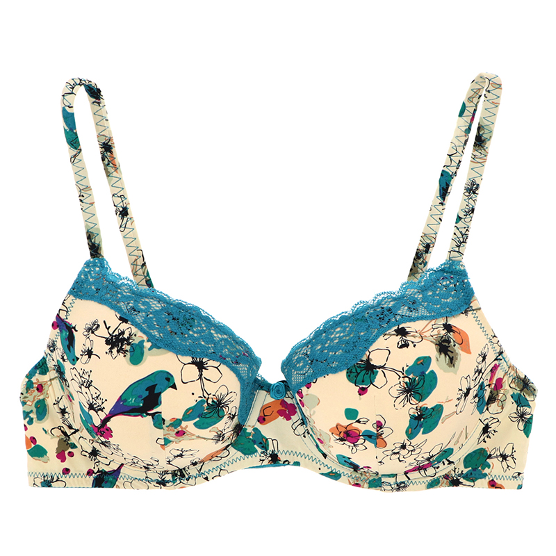 Garden Print Padded Bra