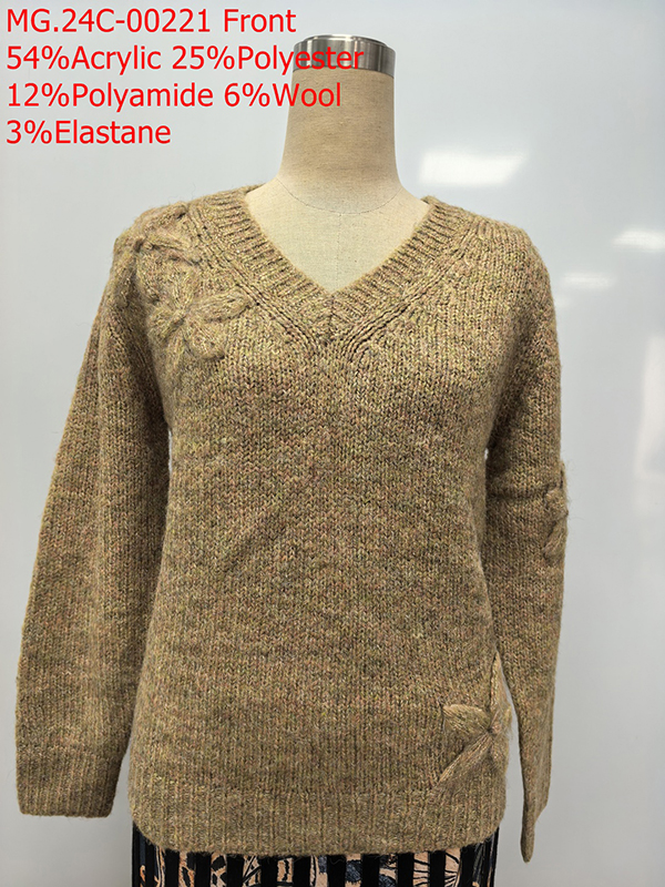 Ladies V-Neck Pullover