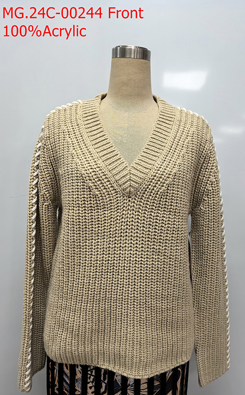 Ladies V-Neck Pullover