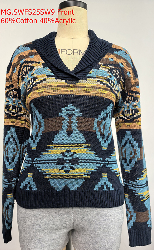 Ladies V-Neck Pullover