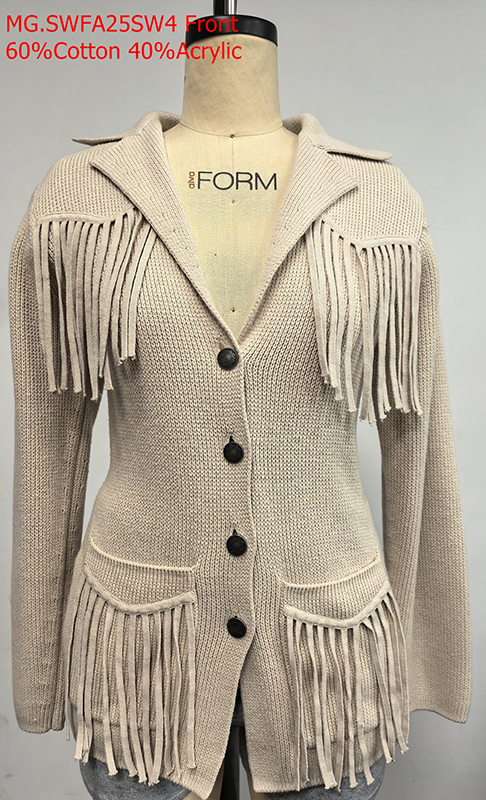 Ladies 60% Cotton 40% Acrylic Cardigan