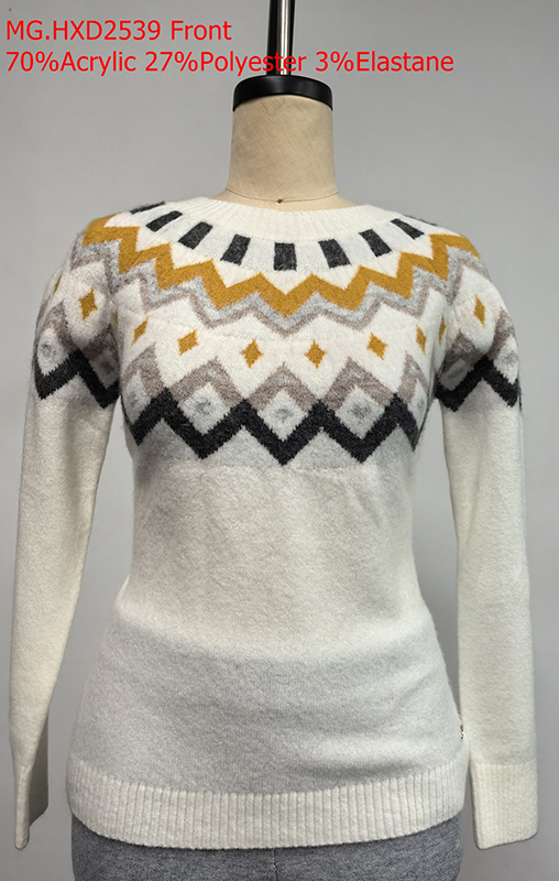 Ladies Straight-neck Pullover