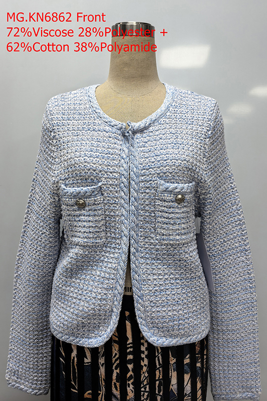 Ladies 72% Viscose 28% Polyester Cardigan