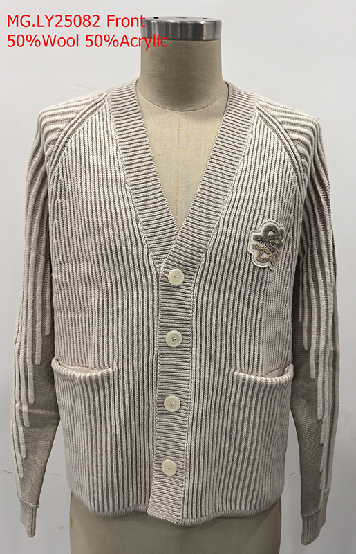 Men's 50% Wool 50% Acrylic Cardigan