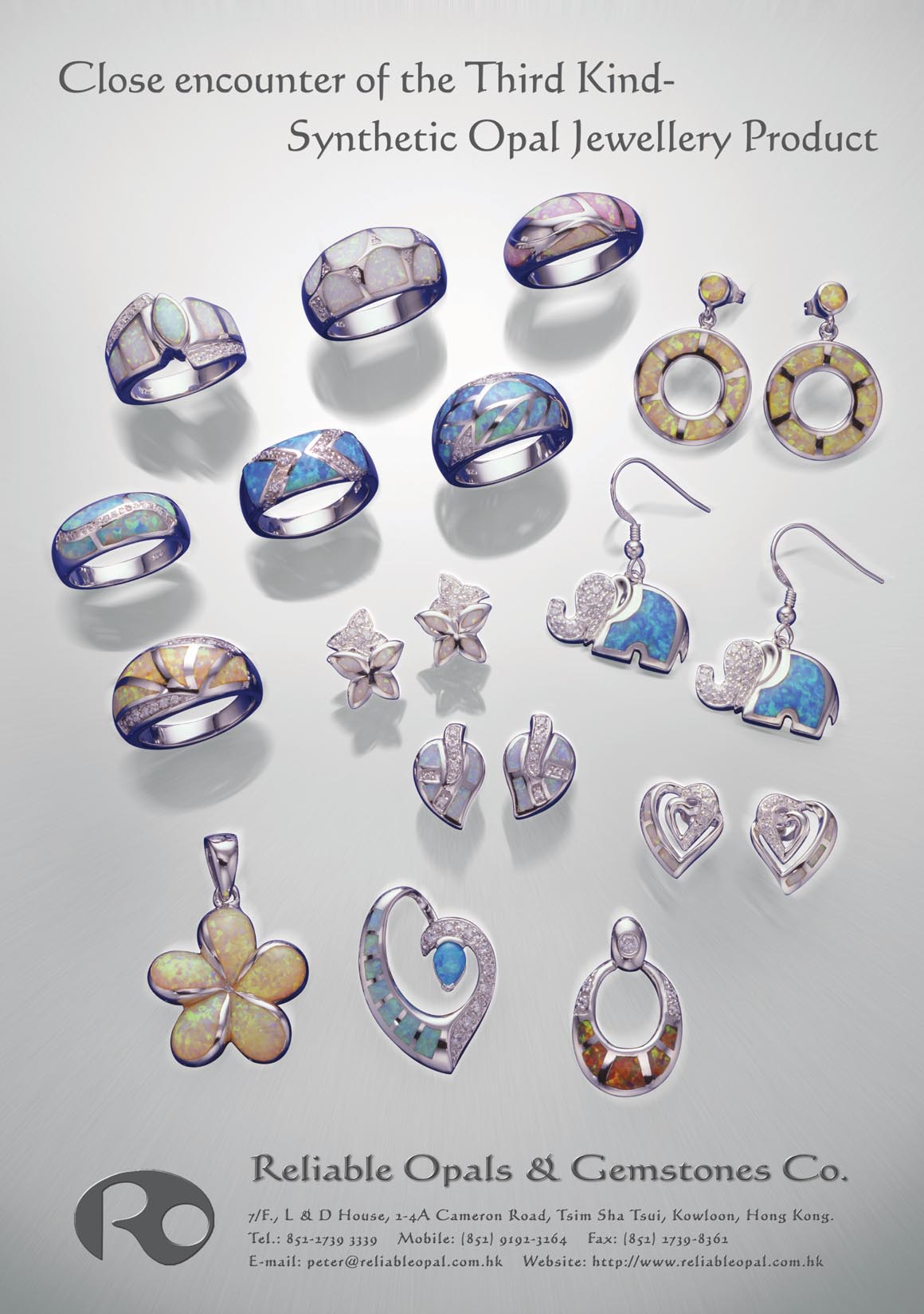 Synthetic opal jewllery