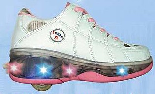 One Wheel Roller Shoes With Flashing Sole