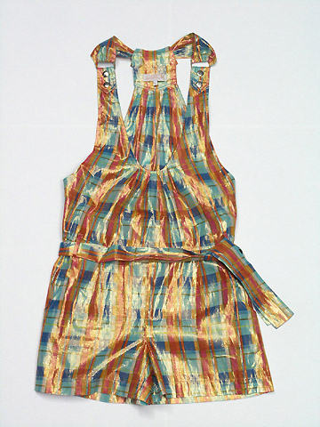 100% Silk Woven neat check Dress (yarn dyed)