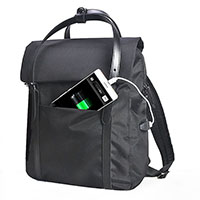 Water Resistant Polyester USB Charge Port Laptop School Backpack