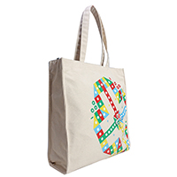 Flying Chess Game Zipped Canvas Tote Bag