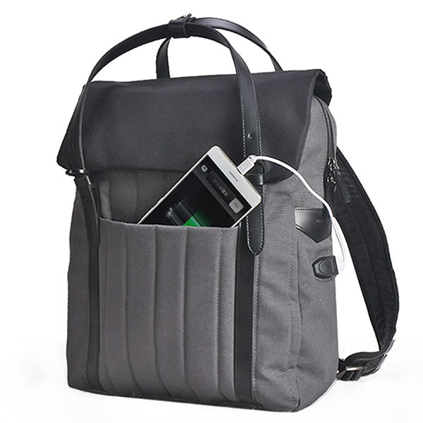 Water Resistant Elegant Urban USB Charge Port Laptop Backpack