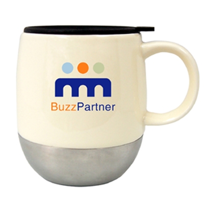 Ceramic Mug With Stainless Steel Base