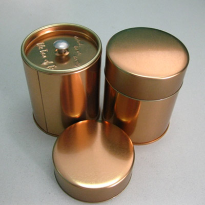 Round Shape Tin with inner lid for tea
