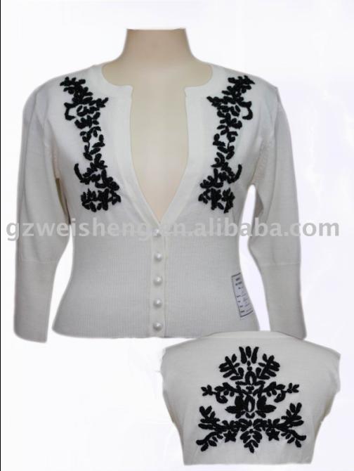 Selling Fashion Cotton Sweater With Iron Stone