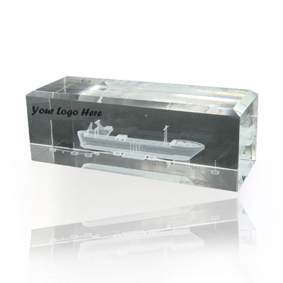 Crystal Cube With 3d Imaging