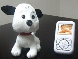 Wireless Baby Monitor, 2.4ghz, Dog-shaped Camera, 2.5-inch Lcd Screen