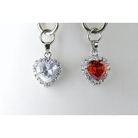 Dog Collar Charm - Heart Rhinestone