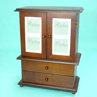 Jewellery Box W/ 2 Drawer & 2 Door W/4 Opening Frame Outside The Door
