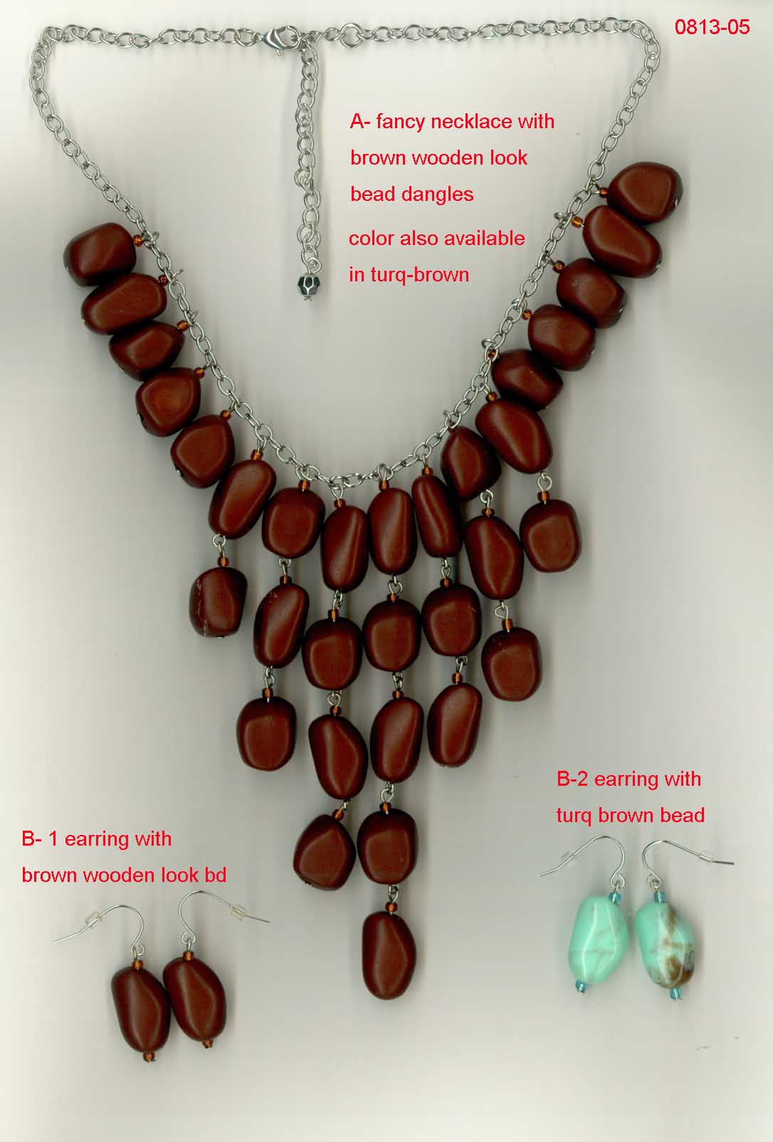 Flare Necklace With Earring Set
