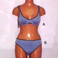 Mould wire bra in cotton lycra Brief in cotton lycra