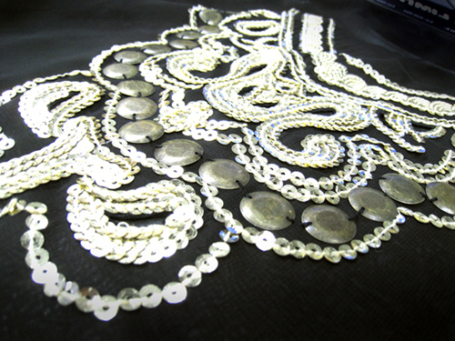 Metallic Beading with Machine Sequin