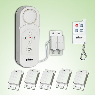 Door/ Window Alarm with Wireless Remote Control and Wired Magnetic Sensor