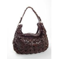 Weaving oily cowhide leather satchel