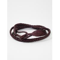 Buckle free dual braided leather belt