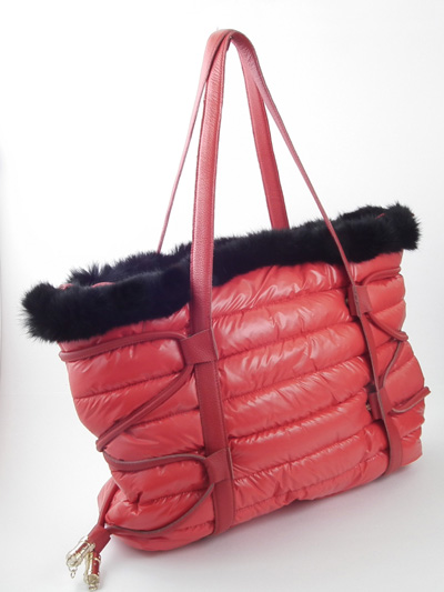 Rabbit hair tote bag