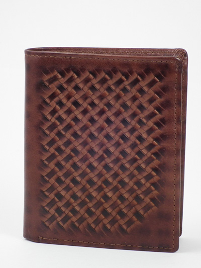 Elegant thin braided leather wallet