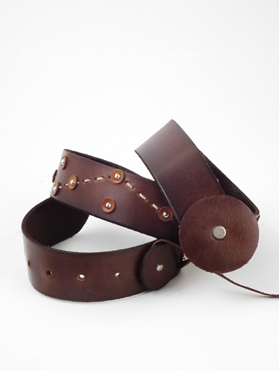 Hand Stitches Envelope Leather Belt