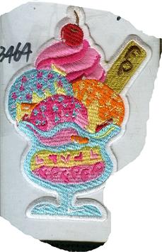 Embroidery Ice Cream Patches