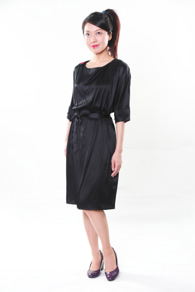 Ladies' Stretch Silk Satin Dress